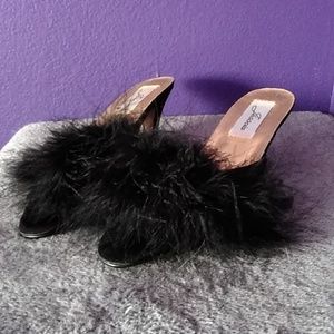 Marabou slippers